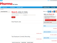 Tablet Screenshot of pharmaalljobs.com